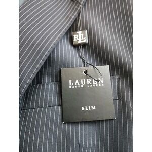 Lauren Ralph Lauren Mens Slim Fit Pinstripe Wool Blazer‎ Suit Jacket 43R